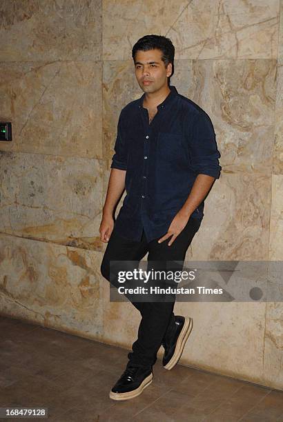 Bollywood film director, producer and screenwriter Karan Johar during the special screening of the upcoming film ’Gippi’ at Light Box Preview Theatre...