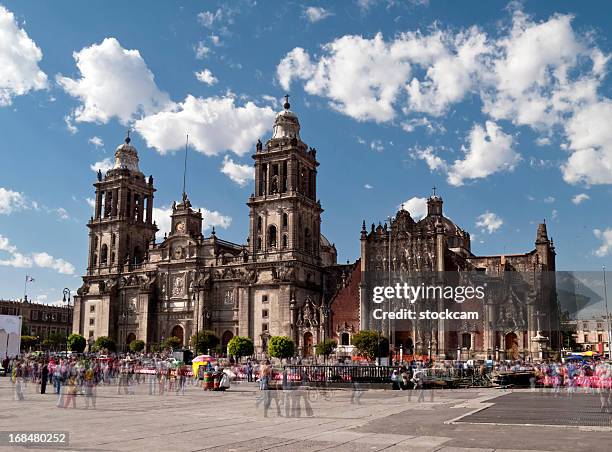 metropolitan cathedral, mexico city - zocalo mexico city stock pictures, royalty-free photos & images