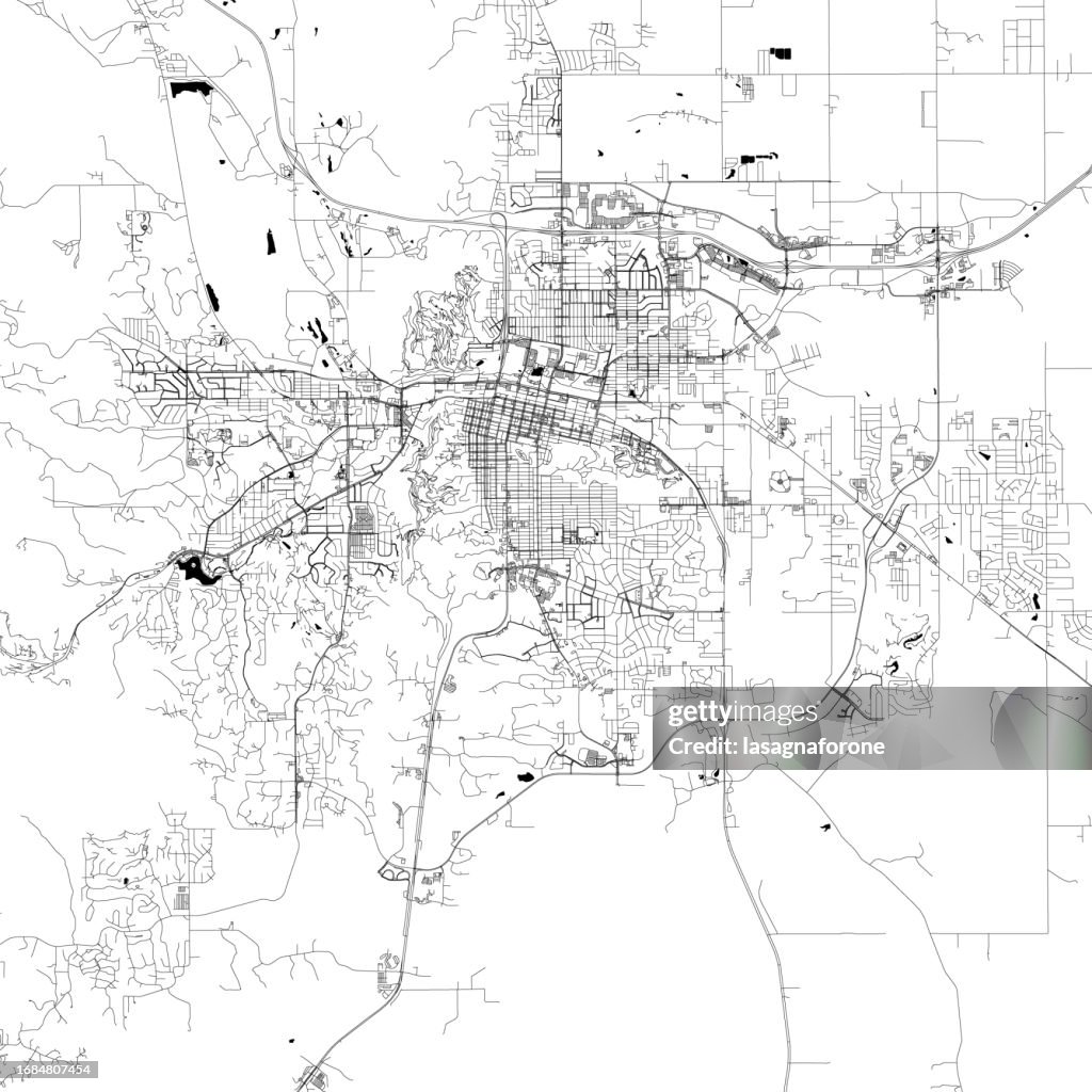 Rapid City, South Dakota, USA Vector Map