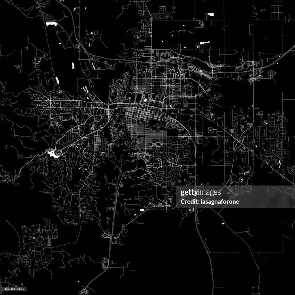 Rapid City, South Dakota, USA Vector Map