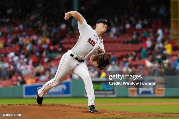 Nick Pivetta of the Boston Red Sox pitches against the Chicago White Sox during the first inning at Fenway Park on September 23, 2023 in Boston,...