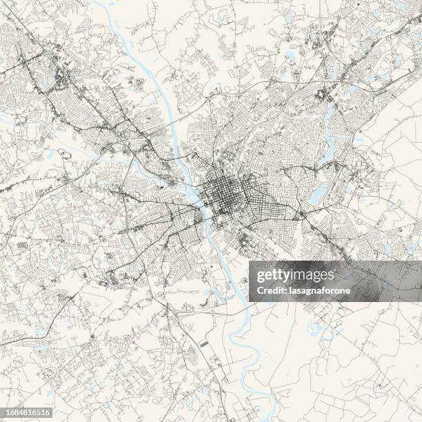 columbia, south carolina, usa vector map - congaree national park stock illustrations