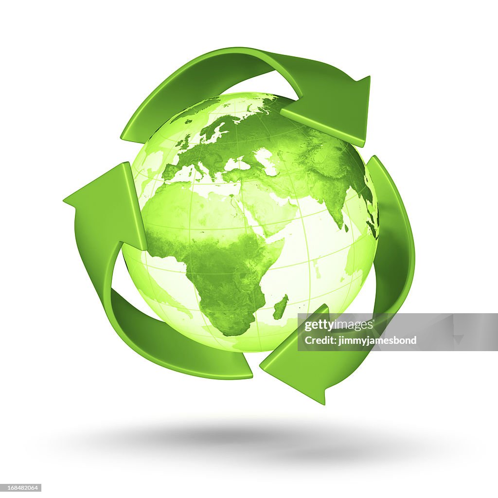 Recycling Erde-europäischen Eastern Hemisphere