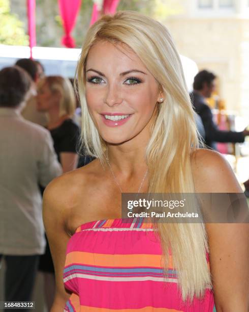 Playboy Playmate Crystal Hefner attends the 2013 Playmate Of The Year announcement at The Playboy Mansion on May 9, 2013 in Beverly Hills, California.