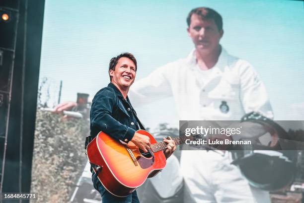 James Blunt performs at BBC Radio 2 In The Park 2023 at Victoria Park on September 16, 2023 in Leicester, England.