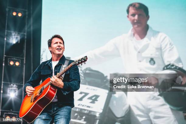 James Blunt performs at BBC Radio 2 In The Park 2023 at Victoria Park on September 16, 2023 in Leicester, England.