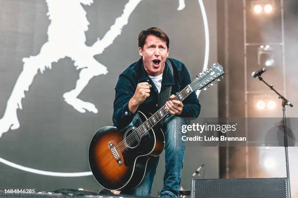 James Blunt performs at BBC Radio 2 In The Park 2023 at Victoria Park on September 16, 2023 in Leicester, England.