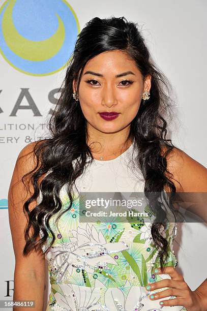 Chloe Flower arrives at the Coalition To Abolish Slavery and Trafficking's 15th Annual From Slavery to Freedom gala at the Sofitel Hotel on May 9,...