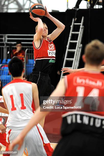 Lukas Motiejunas, #32 of Lietuvos Rytas Vilnius in action during the Nike International Junior Tournament game between Lietuvos Rytas Vilnius v Team...