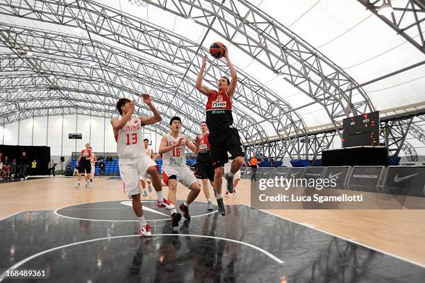 Rytis Pipiras of Lietuvos Rytas Vilnius in action during the Nike International Junior Tournament game between Lietuvos Rytas Vilnius v Team China at...