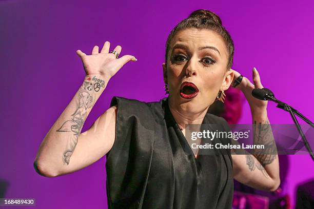 Singer Cher Lloyd attends the NARM Music Biz Awards dinner party at the Hyatt Regency Century Plaza on May 9, 2013 in Century City, California.