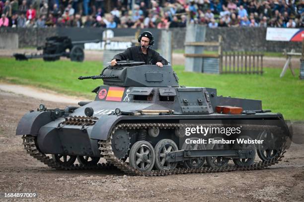 German Panzer I tank during the display, on September 16, 2023 in Bovington, Dorset. The Tank Museum's Tiger 131 is currently the world's only...