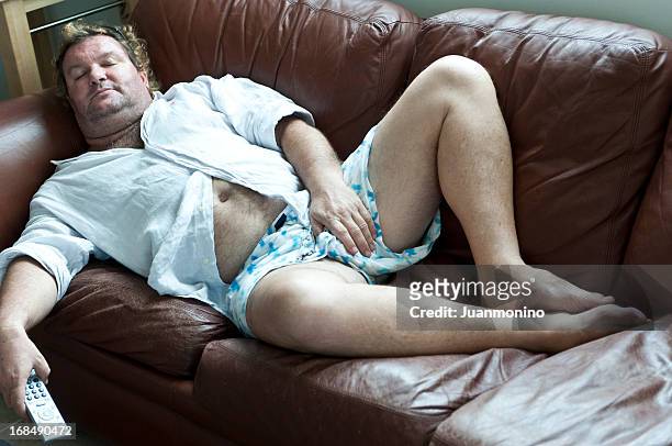 couch potato - sleep apnea stock pictures, royalty-free photos & images