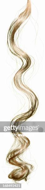 blond hair piece on white - hair extension stock pictures, royalty-free photos & images