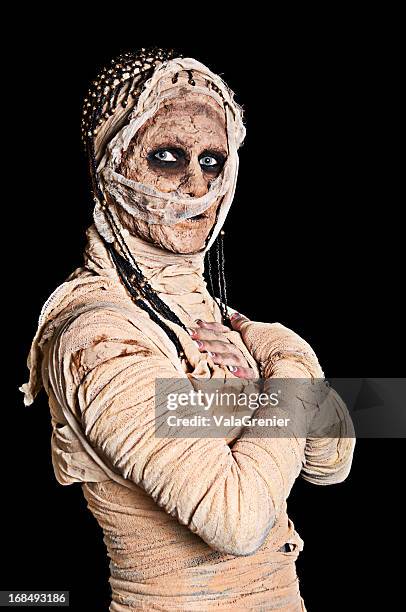 egytian mummy with crossed arms. - the mummy stock pictures, royalty-free photos & images