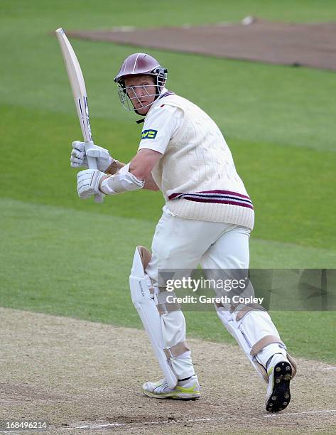 Steve Kirby of Somerset bats during day four of the LV County Championship Division One match between Yorkshire and Somerset at Headingley on May 10,...