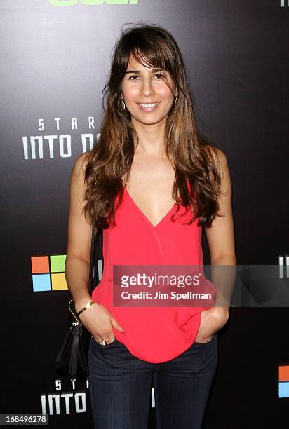Zineb Oukach attends the "Star Trek Into Darkness" screening at AMC Loews Lincoln Square on May 9, 2013 in New York City.