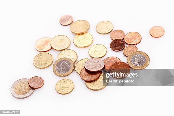 eur währung - geldmünze stock-fotos und bilder