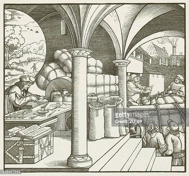 ilustraciones, imágenes clip art, dibujos animados e iconos de stock de tienda en 1520 - techo abovedado