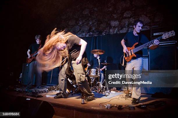 live band - headbanging stock pictures, royalty-free photos & images