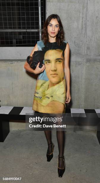 Alexa Chung attends the Ashley Williams show during London Fashion Week September 2023 at Collins Music Hall on September 16, 2023 in London, England.