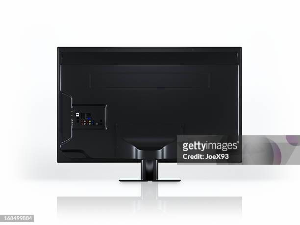 tv ad alta definizione lato posteriore - vista posteriore foto e immagini stock