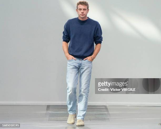 Fashion designer Jonathan Anderson walks the runway during the JW Anderson Ready to Wear Spring/Summer 2024 fashion show as part of the London...