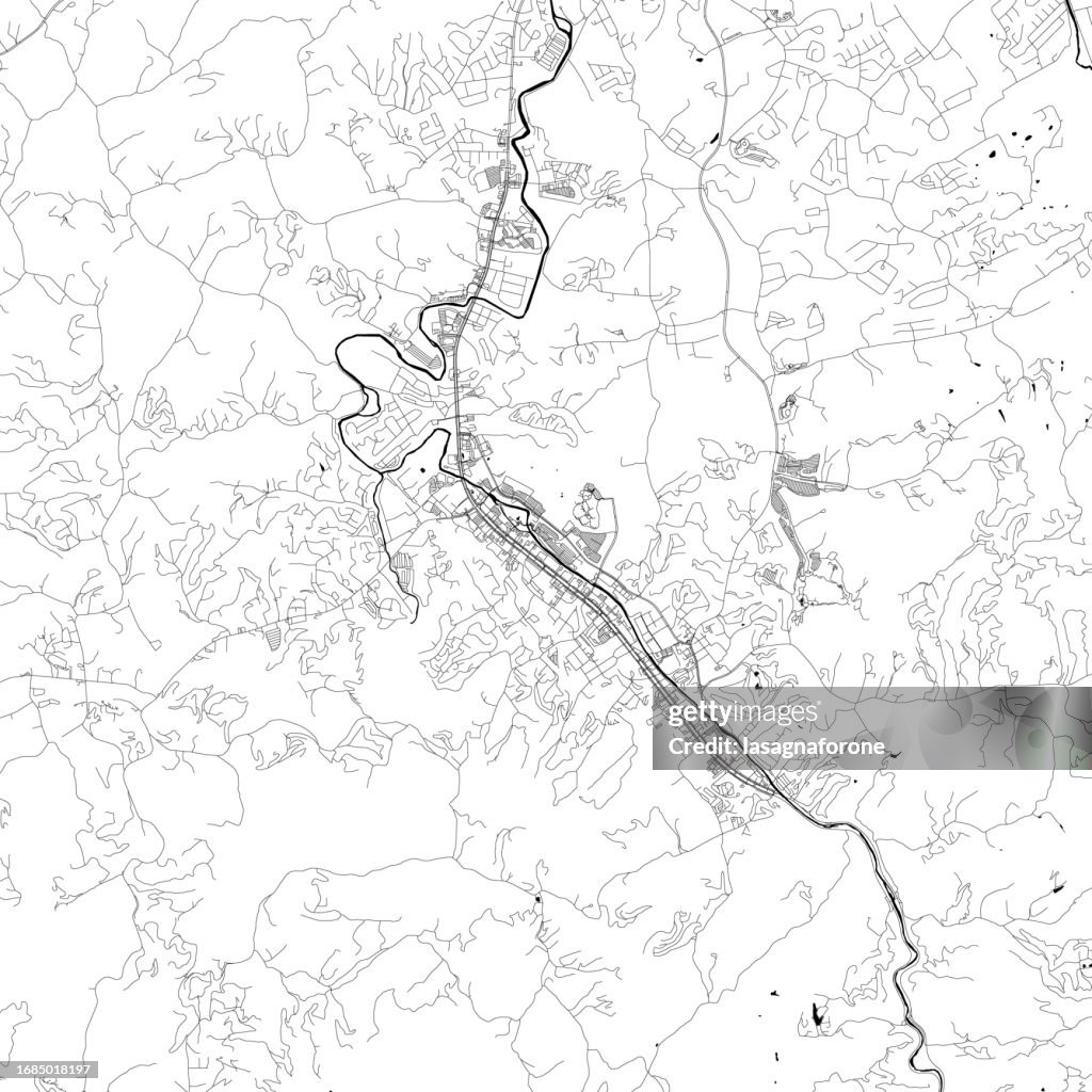Pigeon Forge Tennessee, USA Vector Map