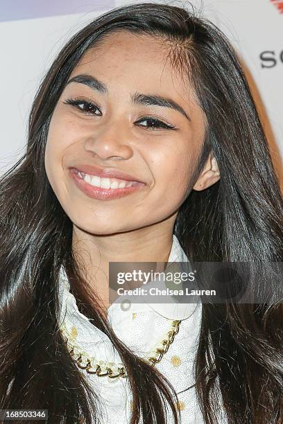 Singer / television personality Jessica Sanchez arrives at the NARM Music Biz Awards dinner party at the Hyatt Regency Century Plaza on May 9, 2013...