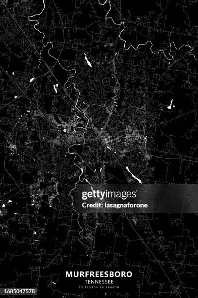 murfreesboro, tennessee, usa vector map - murfreesboro tennessee stock illustrations