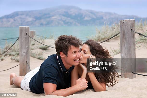 lovestruck couple at the beach (xxxl) - black hair bildbanksfoton och bilder