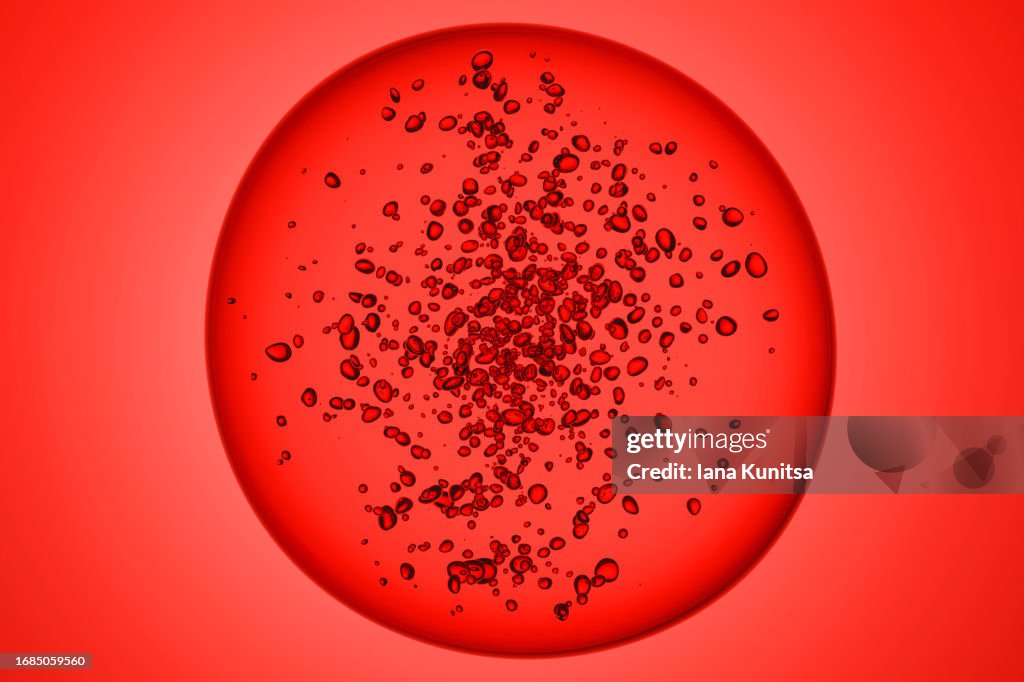 Bacteria Inside Rbc Microscope Bacteria Red Blood Cells Molecules View In A Microscope Closeup 3d ...