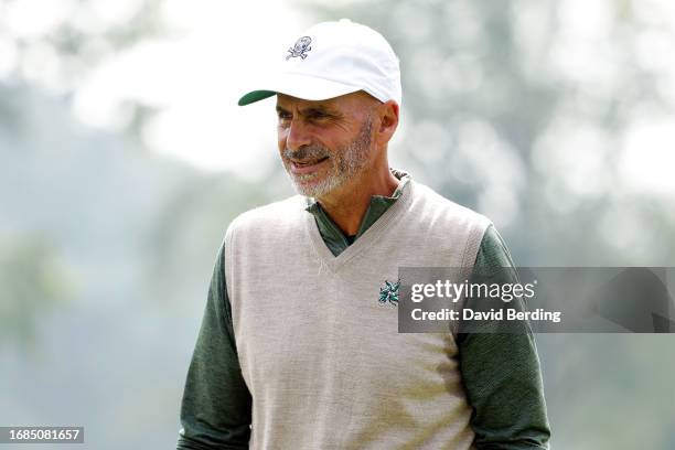 Rocco Mediate of the United States walks along the fifth hole during the second round of the Sanford International at Minnehaha Country Club on...