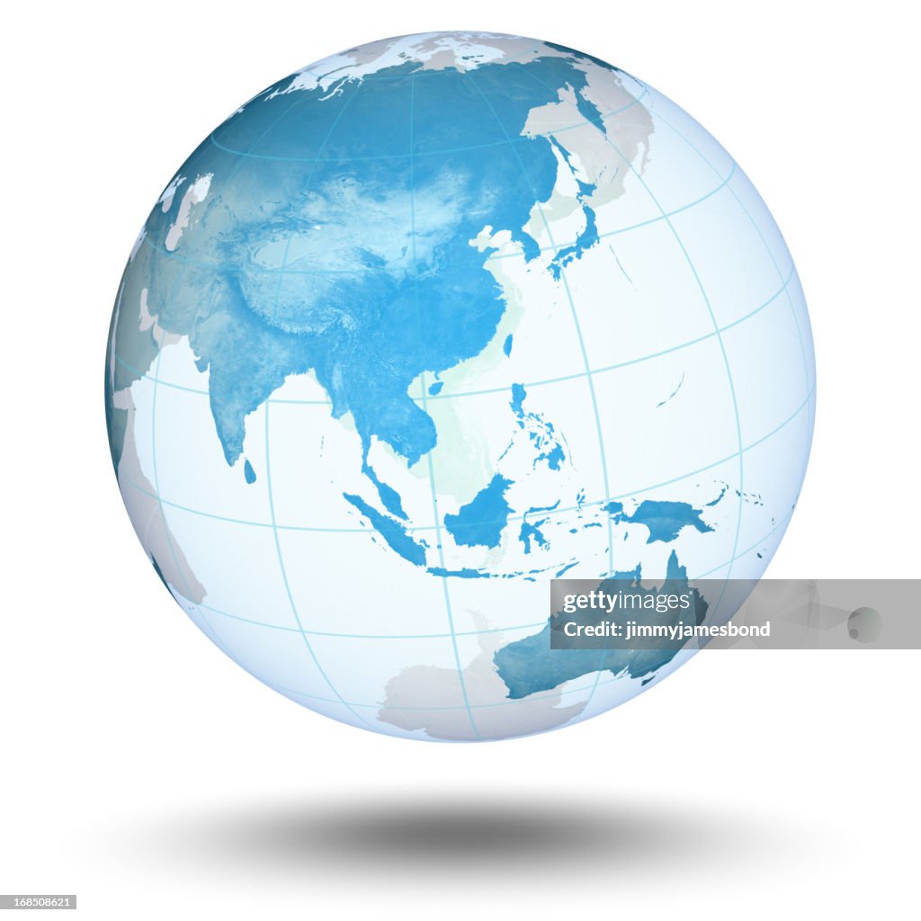 Blue Globe - Asian Eastern Hemisphere