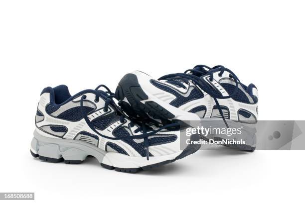 isolated running shoe - sporting footwear stock pictures, royalty-free photos & images