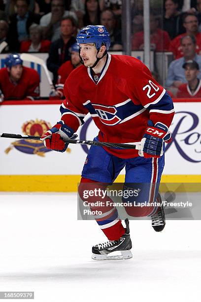 Colby Armstrong of the Montreal Canadiens skates against the Ottawa Senators in Game Five of the Eastern Conference Quarterfinals during the 2013 NHL...