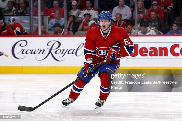 Raphael Diaz of the Montreal Canadiens skates against the Ottawa Senators in Game Five of the Eastern Conference Quarterfinals during the 2013 NHL...