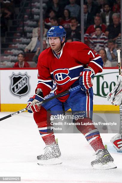 Michael Ryder of the Montreal Canadiens skates against the Ottawa Senators in Game Five of the Eastern Conference Quarterfinals during the 2013 NHL...