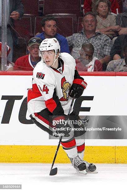 Jean-Gabriel Pageau of the Ottawa Senators skates against the Montreal Canadiens in Game Five of the Eastern Conference Quarterfinals during the 2013...