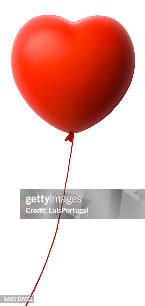 heart shape red  balloon - balloon knot bildbanksfoton och bilder