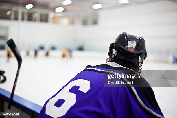 ice hockey game action shot - hockey penalty stock pictures, royalty-free photos & images