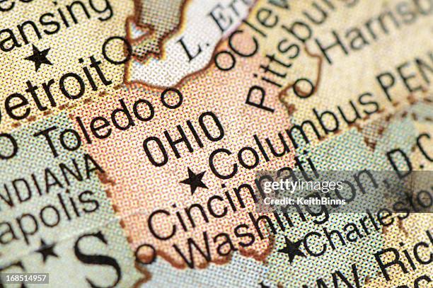 ohio - columbus ohio map stock pictures, royalty-free photos & images