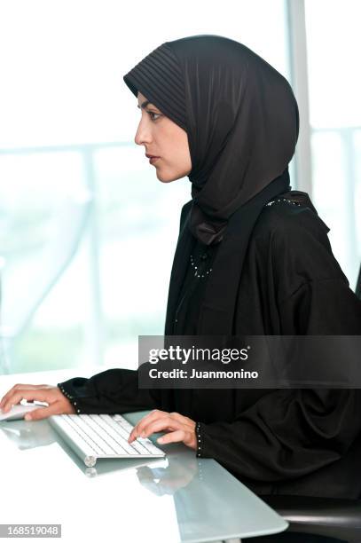 muslim businesswoman - hijab woman from behind stock pictures, royalty-free photos & images