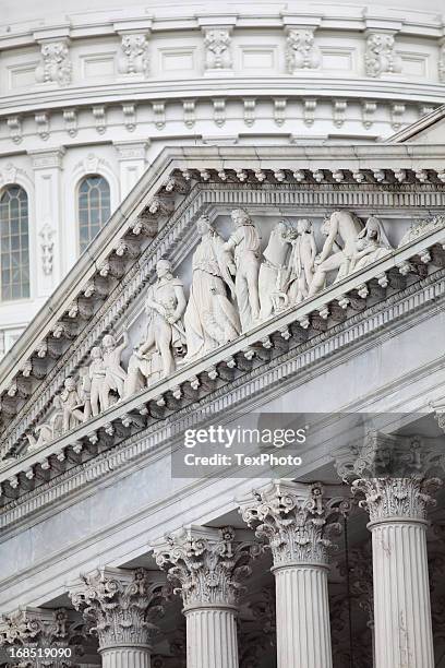 architectural frieze, capital building, washington d.c. - washington dc architecture stock pictures, royalty-free photos & images