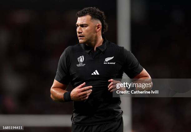 David Havili of New Zealand during the Rugby World Cup France 2023 match between New Zealand and Namibia at Stadium de Toulouse on September 15, 2023...