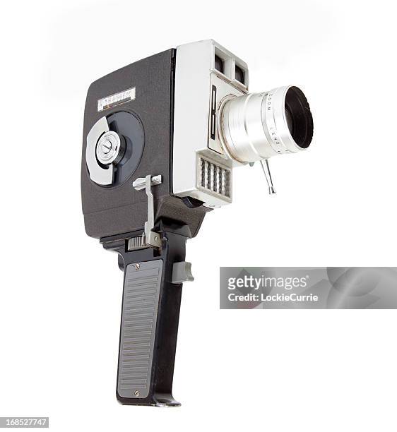 8mm movie camera - camera white background stock pictures, royalty-free photos & images