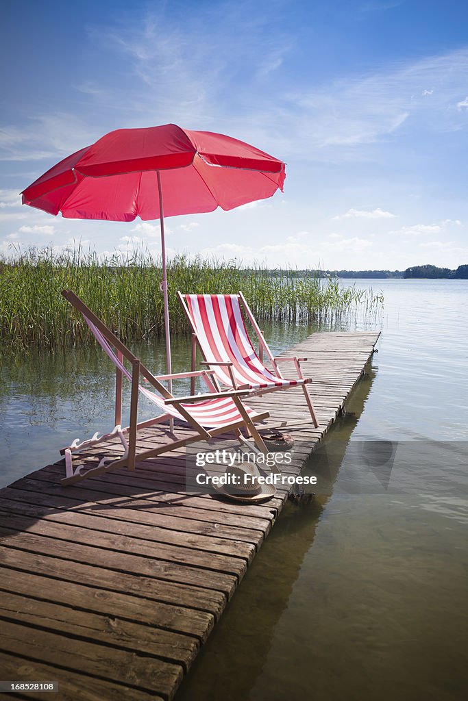 Deck Chairs on jetty