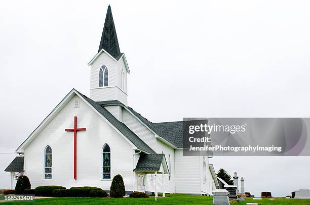 country church - steeple stock pictures, royalty-free photos & images