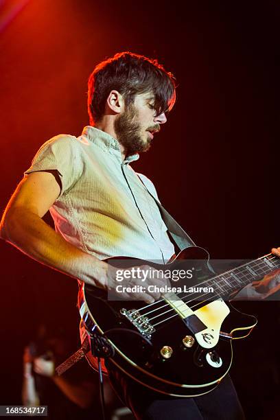 Bassist Chris Null of Dead Sara performs at El Rey Theatre on May 9, 2013 in Los Angeles, California.