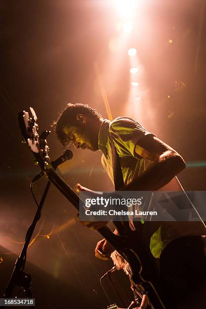 Bassist Chris Null of Dead Sara performs at El Rey Theatre on May 9, 2013 in Los Angeles, California.